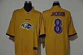 Nike Ravens 8 Lamar Jackson Yellow Vapor Untouchable Limited Jersey,baseball caps,new era cap wholesale,wholesale hats